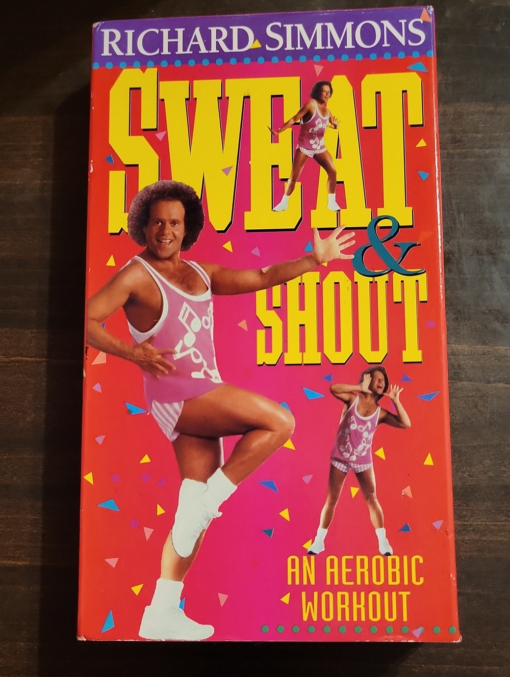 Sweat & Shout Pink Aerobic Workout VHS Movie-Richard Simmons